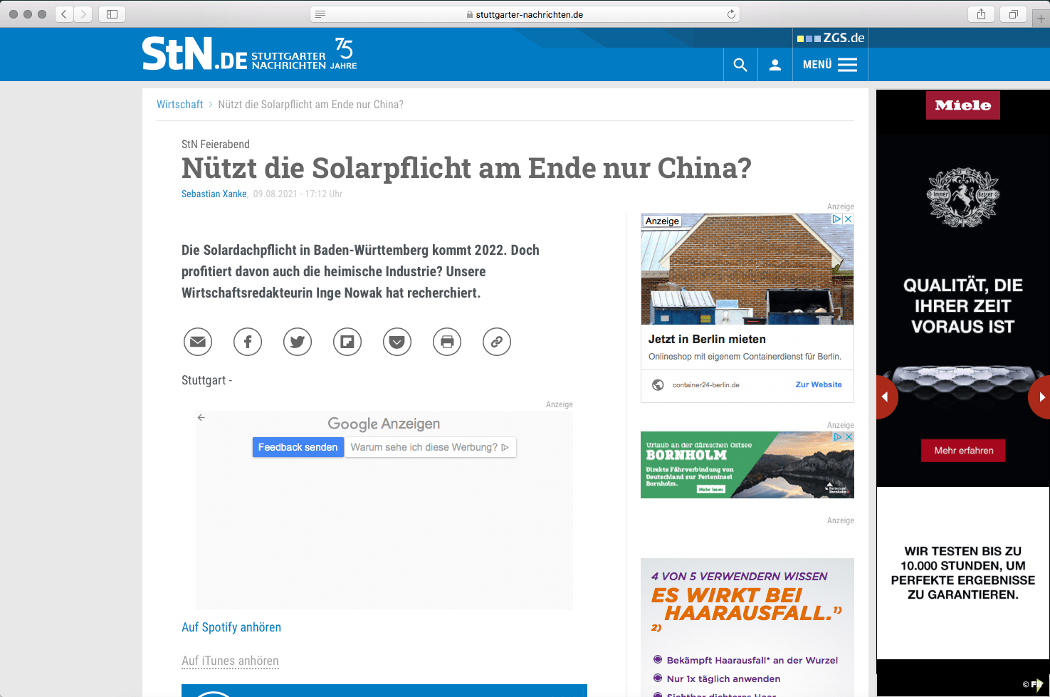 (Foto: Screenshot Stuttgarter Nachrichten)