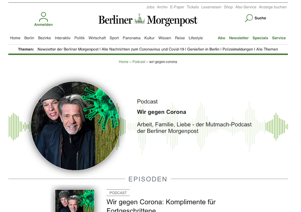 Der Mutmach-Podcast. (Screenshot: Morgenpost)