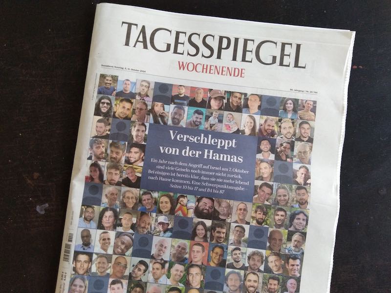 Titelbild des Tagesspiegels vom 6./7. Oktober 2024 (Foto: drehscheibe)